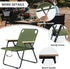 Folding Camping Chair with Handle, Wooden Armrests